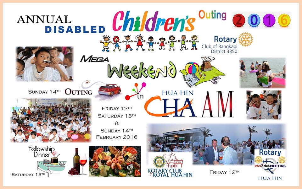 Disabled childrens outing Hua Hin and Cha Am 2016