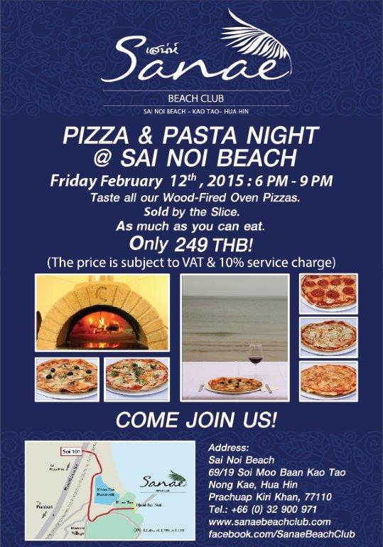 Sanae Beach Club Pizza and Pasta February 12th 2016