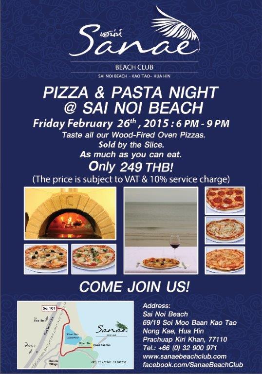 Sanae Beach Club Pizza and Pasta February 12th 2016