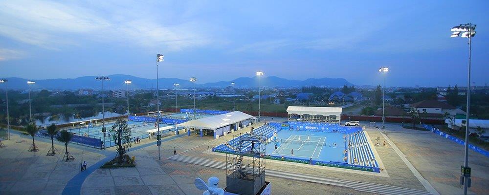 Sunken Tennis court in south east asia
