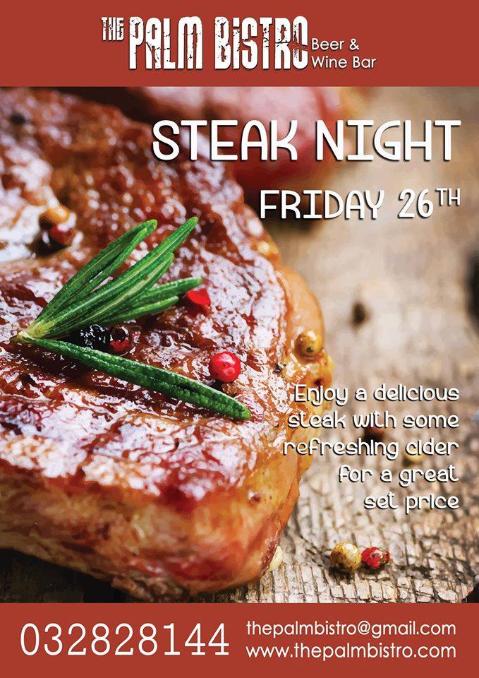 Palm bistro August steak night