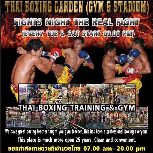 Muay Thai boxing garden at Grand Market